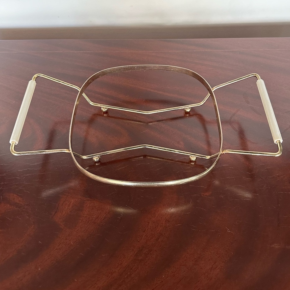 Corningware Atomic Square Casserole Trivet Cradle Metal Stand